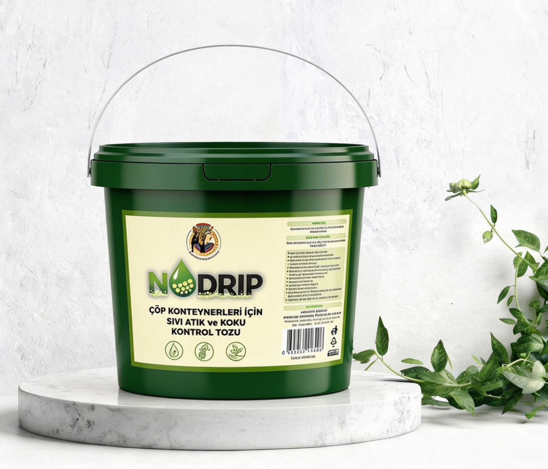 NoDrip Çöp Konteynerları İçin Sıvı Atık ve Koku Kontrol Tozu (5 KG)